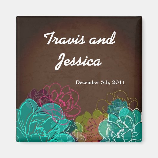 2 "x2" Favoriet Magneet Neon Spring Bloemen Bloem (Voorkant)