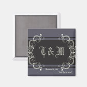 2 "x2" Favoriet Magneet Zwart Stropdas Affair fili (Voorkant / Achterkant)