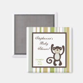 2"x2" Fête Faveur Aimant Singe Heure Zoo Animal (Recto/Verso)
