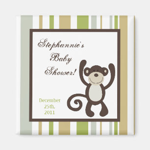2"x2" Fête Faveur Aimant Singe Heure Zoo Animal