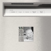 2 "x2" Geboorte Aankondiging Magneet Katoen Plant (Insitu (Vaatwasser))