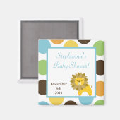 2"x2"Jungle King Lion Safari Zoo Magnet Favoriser (Recto/Verso)