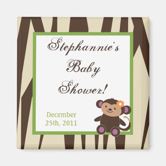 2"x2" Partij voor Jucana Paarse Dieren Magneet (Voorkant)