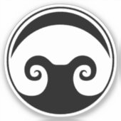 2 x 2-inch Aldarion Sticker Black (Voorkant)