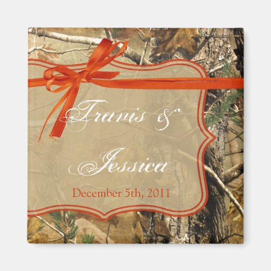 2 x 2-inch Favor Magnet Hunters Camoflouge Camo Si Magneet (Voorkant)