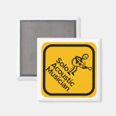 2 x 2 inch Square Fridge Magnet Yellow SAM Logo Magneet (Voorkant / Achterkant)
