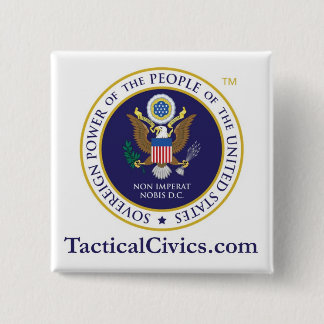 2 x 2 inch Tactical Civics™-knop Vierkante Button 5,1 Cm