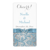 2 "x 3,75" Winter Wonderland Bruiloft Wijn Label (Voorkant)