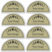 2" x 4" Semi Cercle Étiquettes de potion de la lun (Devant)