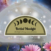 2" x 4" Semi Cercle Étiquettes de potion de la lun