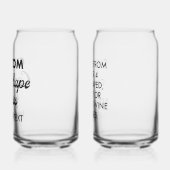 2 x aangepaste gepersonaliseerde kan vorm glas 16o (Links)