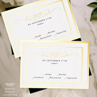 2 x DIY Gold RSVP & Lijst officiële bruiloft react