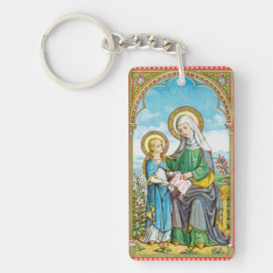 2 x neogotische St. Anne en jonge Maria (SAU 29) Sleutelhanger