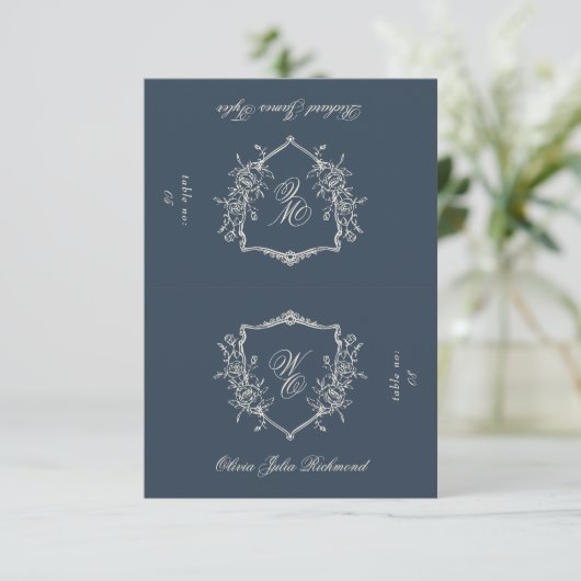2 x Snijd in Half DIY Crest Platte Plaatskaarten (Staand voorkant)