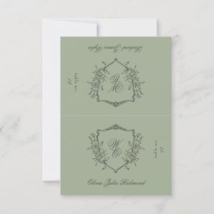 2 x Snijd in Half DIY Crest Platte Plaatskaarten