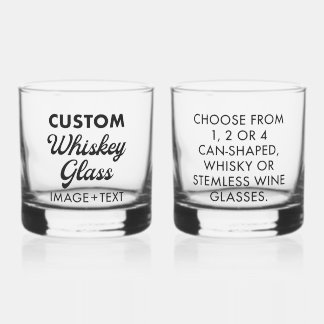 2 x verre Whiskey personnalisé 12 oz