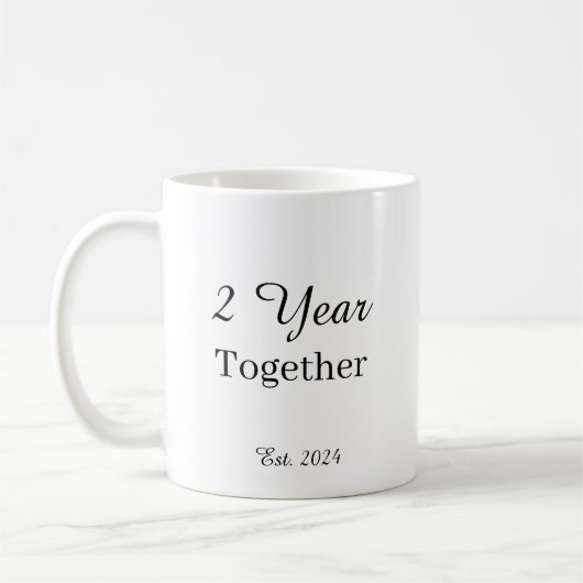 2 Year Anniversary Mug – First Wedding Anniversary (Gauche)