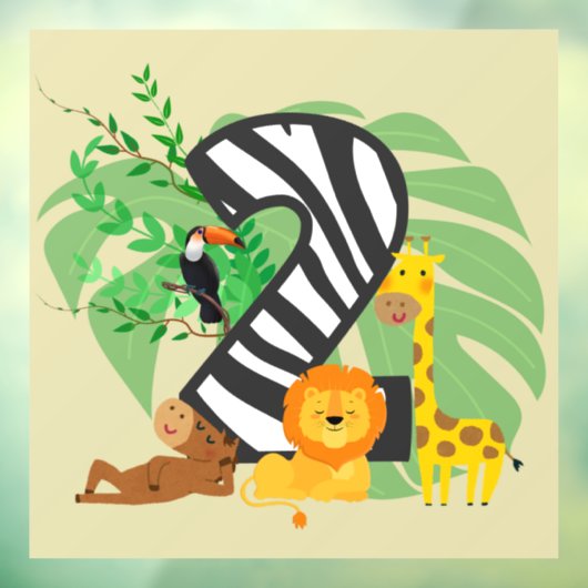 2 years old! Happy Birthday baby! Raamsticker (Vel 3)