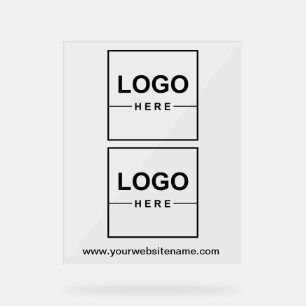 2 Zakelijke Logo's Professioneel Acrylaat Bord