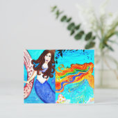 2 zeemeermin briefkaart (Staand voorkant)