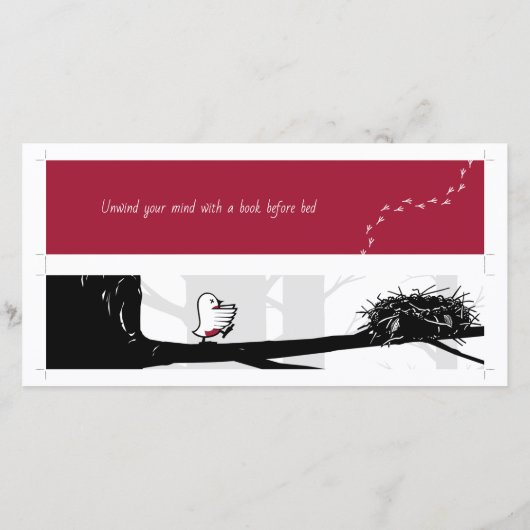 2 Zelf gesneden boek voor bed Robin & Nest Bladwij (Achterkant)