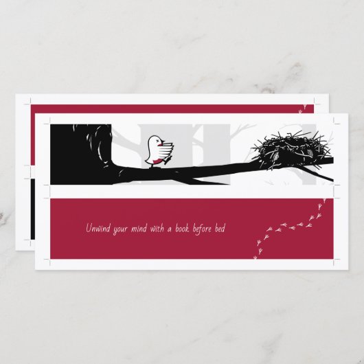 2 Zelf gesneden boek voor bed Robin & Nest Bladwij (Voorkant / Achterkant)