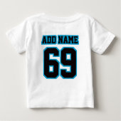 2 Zijde WIT ZWART BLAUW 3/4 Sleeve Raglan (Achterkant)