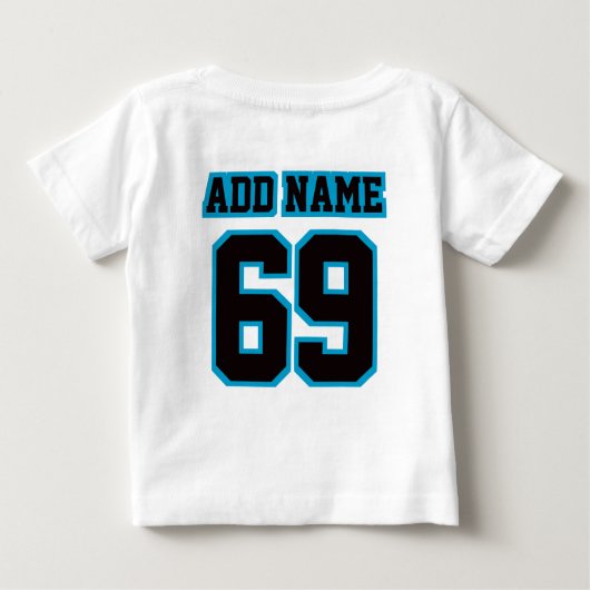 2 Zijde WIT ZWART BLAUW 3/4 Sleeve Raglan (Achterkant)