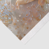 2 Zijdegouden witte Rozen Kunstdromen Tissuepapier (Detail)