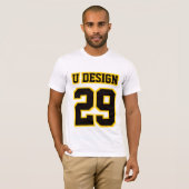2 Zijdelig WITTE GOLD Bella Canvas Mannen T-shirt (Voorkant volledig)