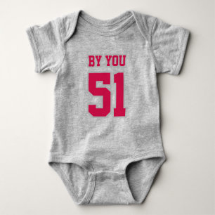 2 Zijdelige WITTE CRIMSON Crewneck Football Romper