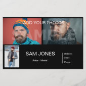 2 zijdelings geplaatste fotoACtor Comp Zed-kaart Flyer (Achterkant)