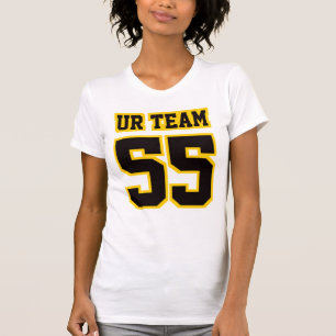 2 Zijdelings WITTE ZWART GOLD American Apparel Wom T-shirt