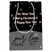 2 zijden Business Logo QR Code Naam Kerstmis Mediu Medium Cadeauzakje (Voorkant)