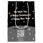 2 zijden Business Logo QR Code Naam Kerstmis Mediu Medium Cadeauzakje (Achterkant)