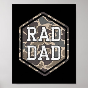 2 Zijden Camo Rad Pa Retro Camouflage Vader Poster