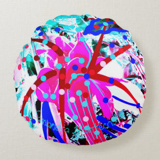 2 ZIJDEN FEESTELIJKE BLOEM Ronde Kussen