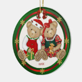 2-zijdig - Beary Merry Teddy Bear Ornament (Links)