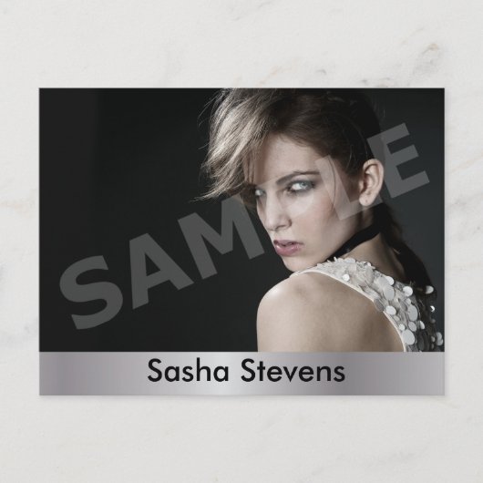 2-zijdig Briefkaart voor hoofdopname en modelkopte (Voorkant)