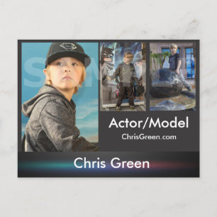 2-zijdig Briefkaart voor hoofdopname en modelkopte