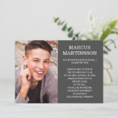 2-zijdig bruin Afstuderen 3 Fotoaankondiging Aankondiging (Staand voorkant)