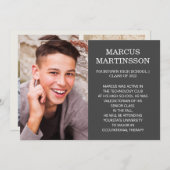 2-zijdig bruin Afstuderen 3 Fotoaankondiging Aankondiging (Voorkant / Achterkant)