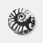 2-zijdig fossiel nautiloïd ontwerp in zwarte knop magneet (Voorkant)