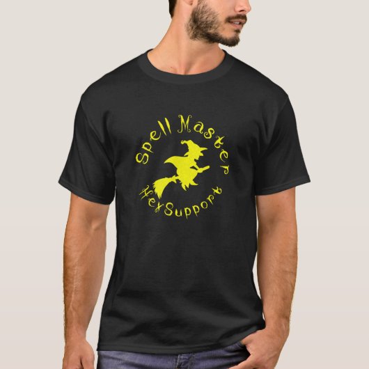 2-zijdig grappig Halloween IT Tech Support Helpdes T-shirt (Voorkant)