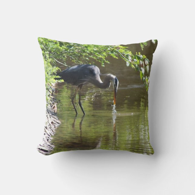 2-zijdig Great Blue Heron Sierkussen (Voorkant)