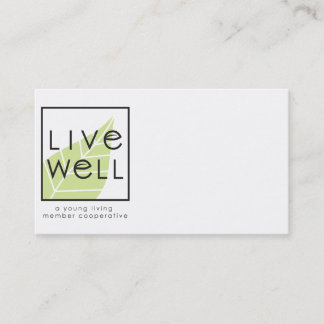 , 2-zijdig Live Well Visitekaartje