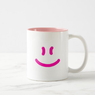 2-zijdig Meer Happy/Smile-roze Tweekleurige Koffiemok