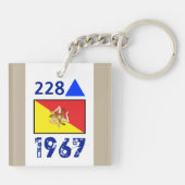 2-zijdig RACING 1967 Sleutelhanger (Achterkant)