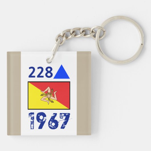 2-zijdig RACING 1967 Sleutelhanger (Achterkant)