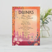 2-zijdig Sunset Serenade Wedding Menu (Staand voorkant)